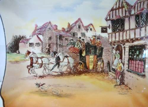 A Royal Doulton  Sandwich Tray - Old English Coaching Scenes