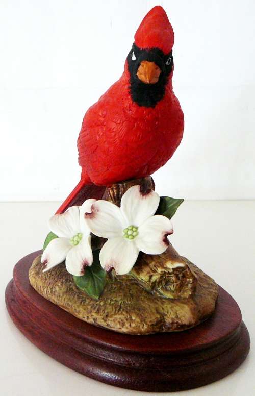 Gorgeous Model of a Cardinal Bird on Dogwood by ANDREA