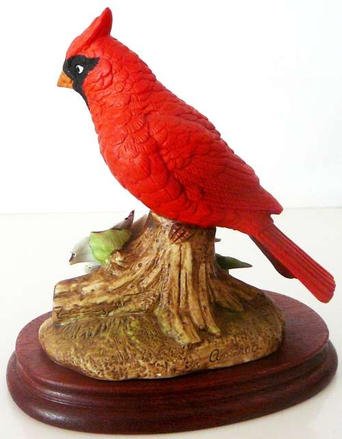 Gorgeous Model of a Cardinal Bird on Dogwood by ANDREA