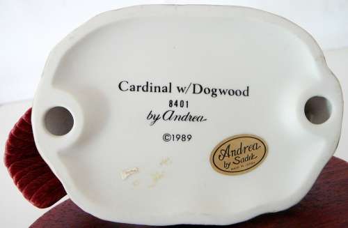 Gorgeous Model of a Cardinal Bird on Dogwood by ANDREA