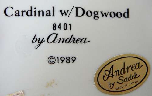 Gorgeous Model of a Cardinal Bird on Dogwood by ANDREA