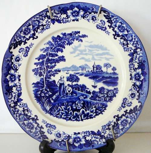 A Blue Plate by William James - 'Pastoral Symphony'