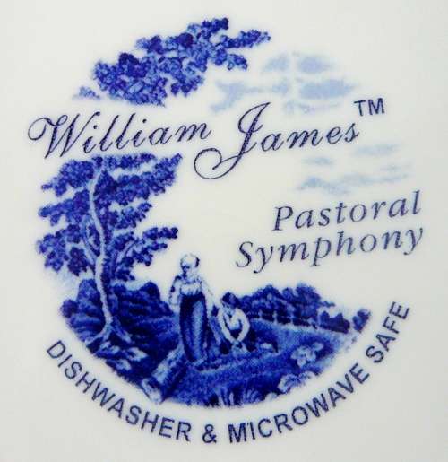 A Blue Plate by William James - 'Pastoral Symphony'