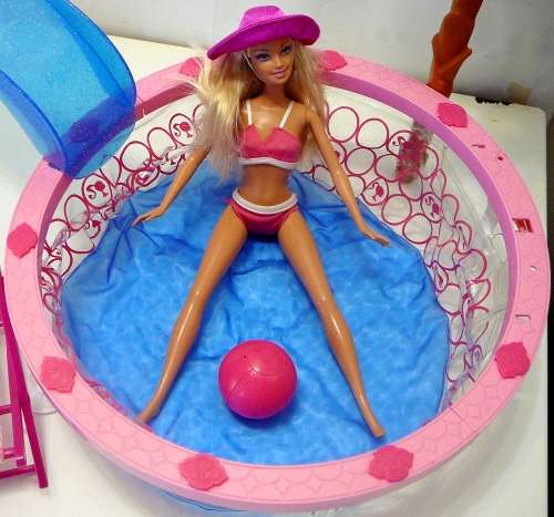 Barbie in Her Bikini next to The Pool