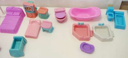Something for Every Room - 42 Pieces of Plastic Dolls Furniture