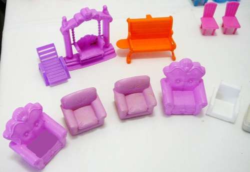 Something for Every Room - 42 Pieces of Plastic Dolls Furniture