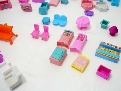 Something for Every Room - 42 Pieces of Plastic Dolls Furniture