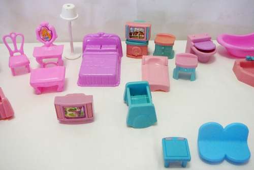 Something for Every Room - 42 Pieces of Plastic Dolls Furniture