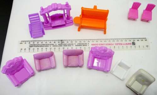 Something for Every Room - 42 Pieces of Plastic Dolls Furniture