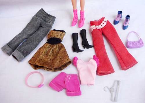 Barbie Doll with Spare Clothing & Accessories