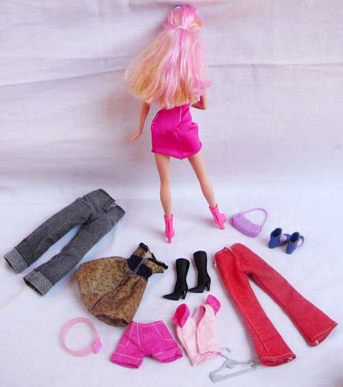 Barbie Doll with Spare Clothing & Accessories