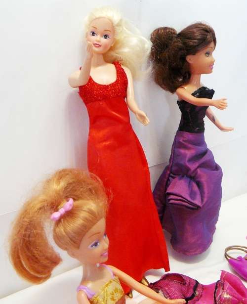 3 Barbie LookaLikes  with Clothing and Accessories