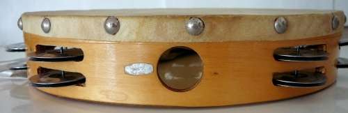 25 cm Wooden Tambourine with 18 Jingles