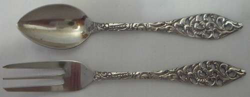 A Set of 6 Nickel Silver Tea Spoons & Cake Forks