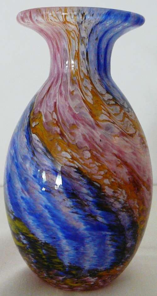 An Absolutely Stunning Multi Coloured Phoenician Glass Vase from Malta