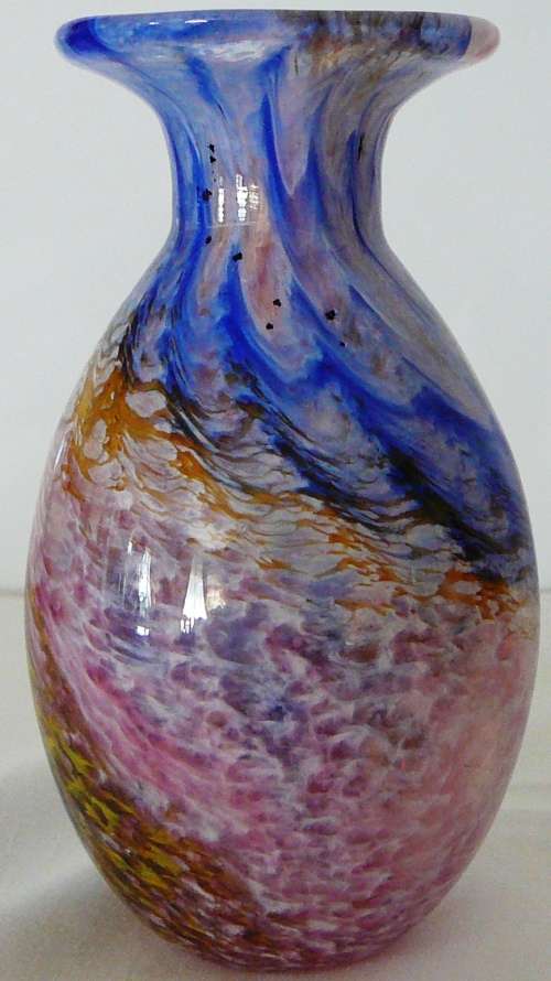 An Absolutely Stunning Multi Coloured Phoenician Glass Vase from Malta