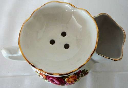 A Vintage Gold Trimmed Shaving Mug - Old Foley - James Kent Staffordshire England