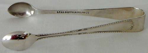An Elegant Pair of Silver Plated  Sugar Tongs