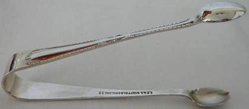 An Elegant Pair of Silver Plated  Sugar Tongs