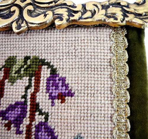 A Delightful Tapestry Bell Pull with Solid Brass Attachments