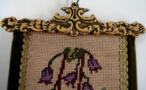 A Delightful Tapestry Bell Pull with Solid Brass Attachments