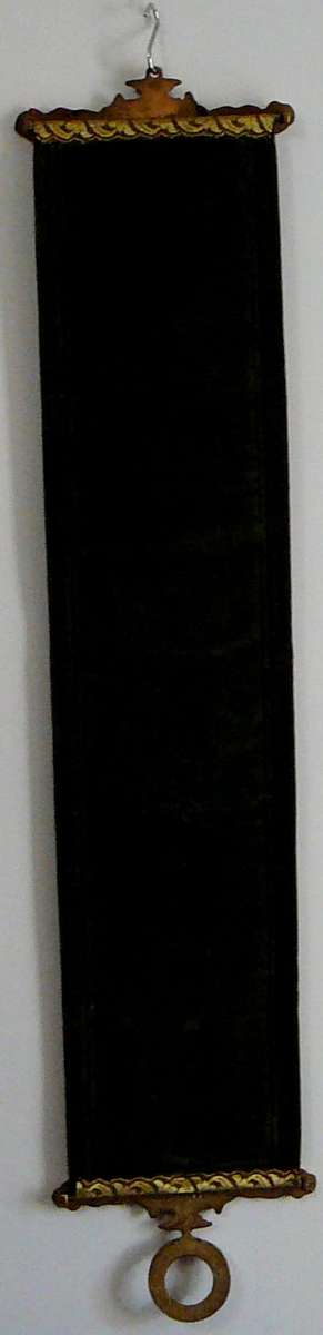 A Delightful Tapestry Bell Pull with Solid Brass Attachments