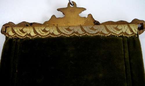 A Delightful Tapestry Bell Pull with Solid Brass Attachments