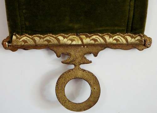 A Delightful Tapestry Bell Pull with Solid Brass Attachments