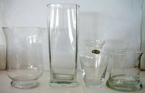 A Selection of 4 Glass Vases