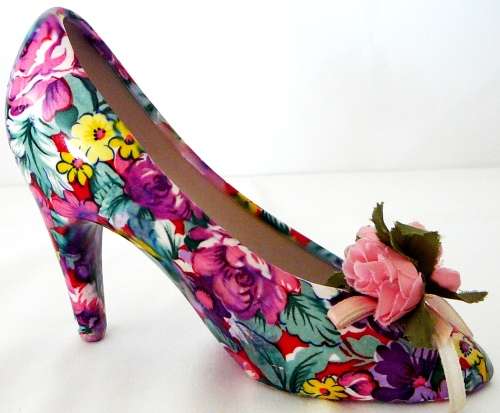 A Very Pretty Flowery Porcelain Shoe