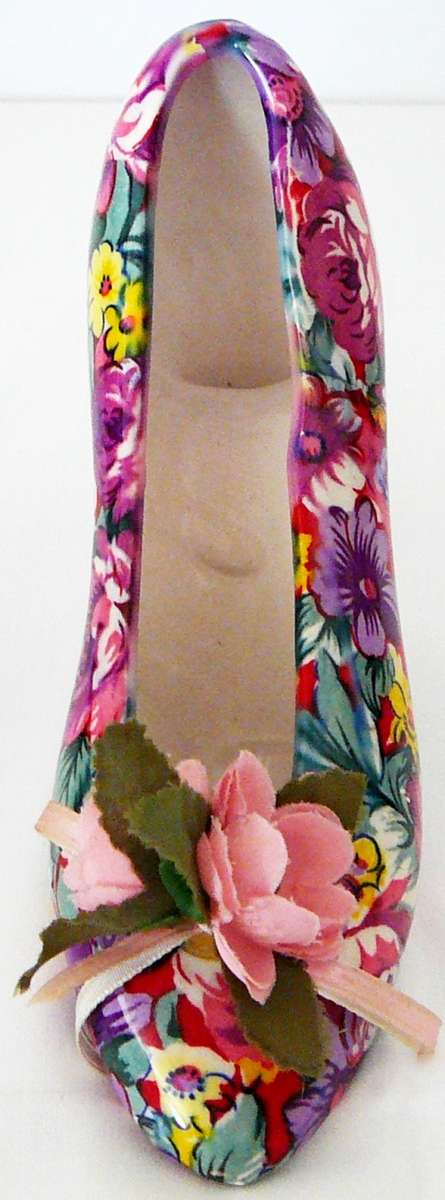 A Very Pretty Flowery Porcelain Shoe