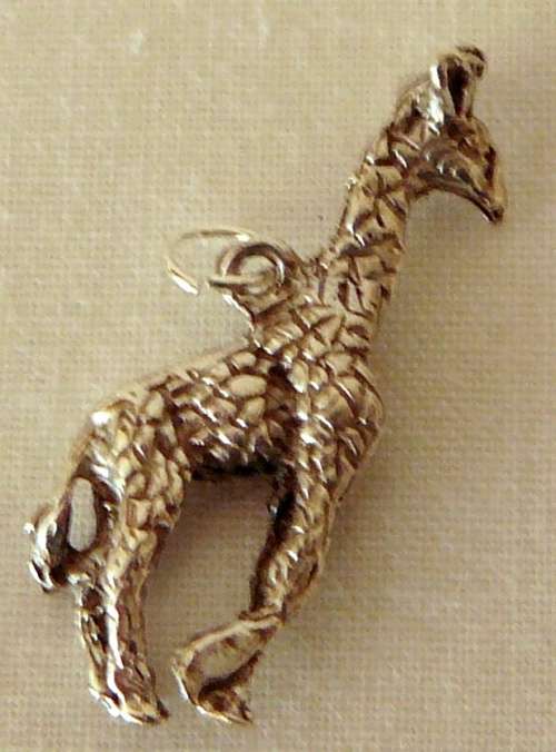 A Sterling Silver Charm - A Giraffe