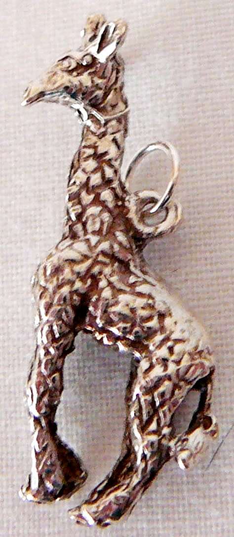 A Sterling Silver Charm - A Giraffe
