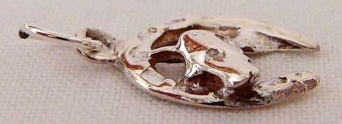 A Sterling Silver Charm - A Lucky Horse Shoe with Horses Head