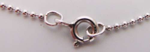 A Sterling Silver Rosary Necklace Chain and Cross