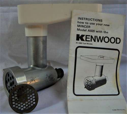 A Mincer Attachment A920 for use with Kenwood Chef Model  A901