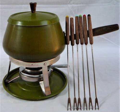 A Fondue Set Complete with 6 Forks