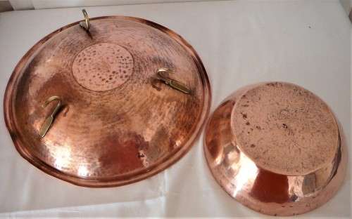 Two Hand Beaten Copper Bowls