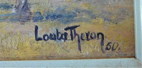 A Delightful Oil Painting of a Sunset in the Bushveld by Louta Theron '60