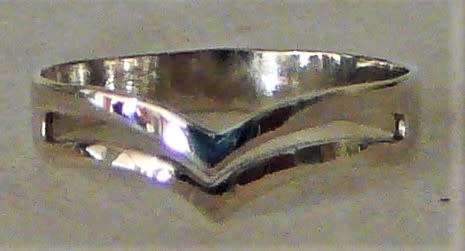 An Unusual V Shaped Sterling Silver Ring