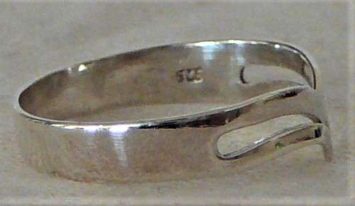 An Unusual V Shaped Sterling Silver Ring