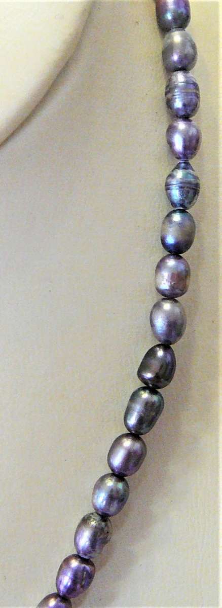 A Necklace of Grey Fresh Water Pearls