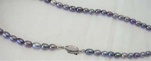 A Necklace of Grey Fresh Water Pearls