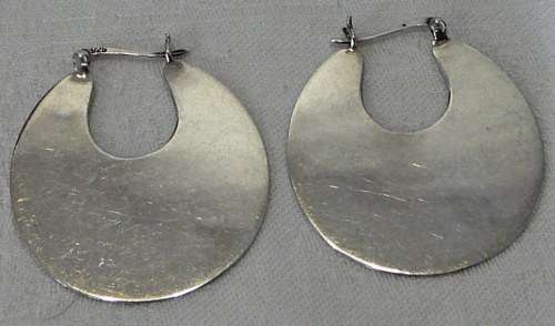 Stunning  Sterling  Silver Hoop Earrings with a secure latch