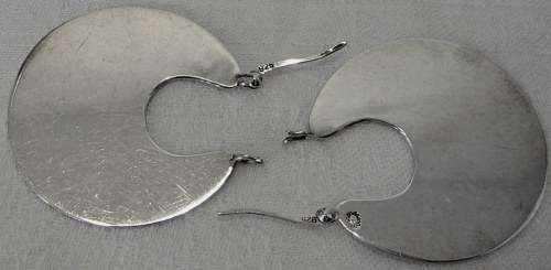 Stunning  Sterling  Silver Hoop Earrings with a secure latch