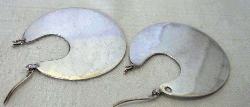 Stunning  Sterling  Silver Hoop Earrings with a secure latch