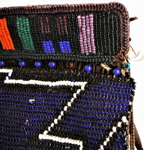 A Hand Made Xhosa Maidens Apron - Glass Beads & Leather Strips