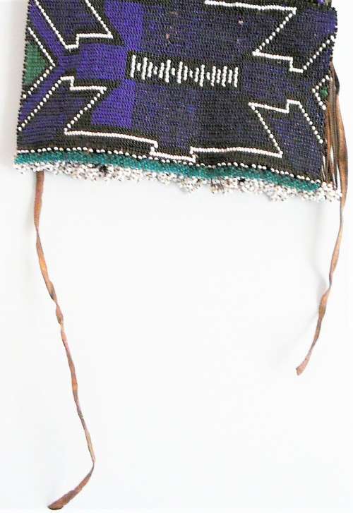 A Hand Made Xhosa Maidens Apron - Glass Beads & Leather Strips