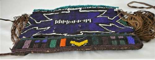 A Hand Made Xhosa Maidens Apron - Glass Beads & Leather Strips