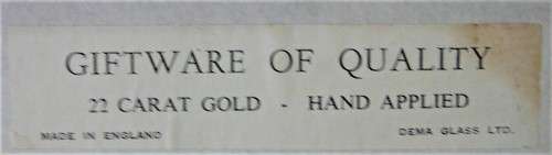 A Boxed Set of 6 22ct Gold Trimmed Shot Glasses